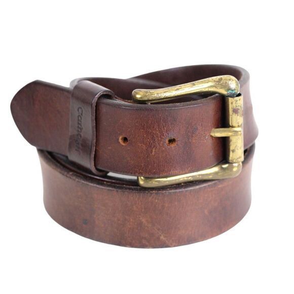 Carhartt BROWN GENUINE LEATHER 1 3/8"Wd CASUAL DRESS MEN'S BELT Sz 34 (t28 - Picture 2 of 14